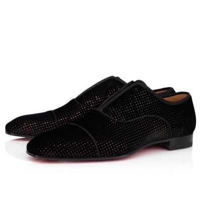 Christian Louboutin Alpha Male Velvet Derby Derby Herre Flerfarvede | DK-49963