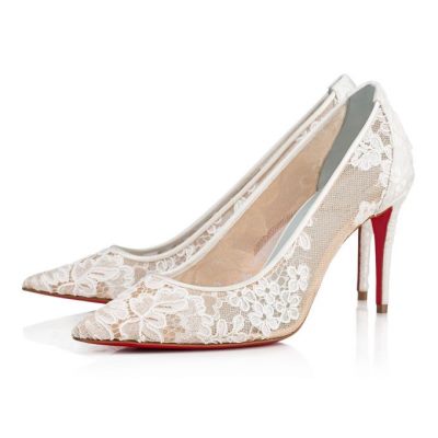 Christian Louboutin Blonder 554 085 85 Version Off Dentelle Pumps Pumps Dame Hvide | DK-38146