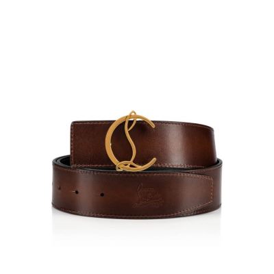 Christian Louboutin Cl Logo Classic Læder Belts Bælter Herre Brune | DK-88868