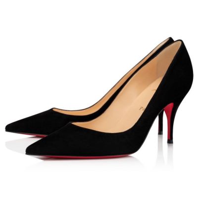 Christian Louboutin Clare 080 80 Veau Velours Pumps Pumps Dame Sort | DK-10005