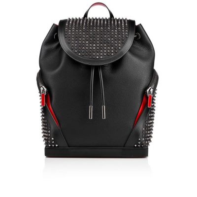 Christian Louboutin Explorafunk Calfskin Backpack Rygsække Herre Sort Flerfarvede | DK-29253