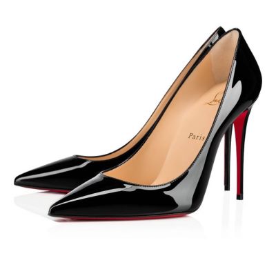 Christian Louboutin Kate 100 100 Lak Pumps Pumps Dame Sort | DK-53587