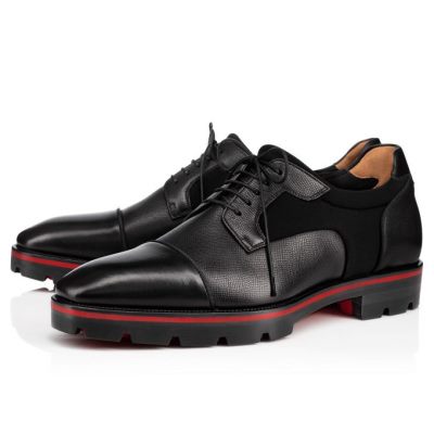 Christian Louboutin Mika Sky 000 Calf Derby Derby Herre Sort | DK-67752