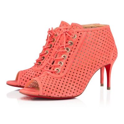 Christian Louboutin Open Ondessa 70 Ruskind Boots Støvler Dame Lyserød | DK-62819