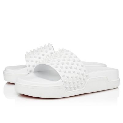 Christian Louboutin Pool Fun 000 Mat Calf Sandals Espadrilles & Sandals Herre Hvide | DK-98998