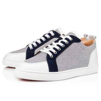 Christian Louboutin Rantulow Version Bomulds Sneakers Sneakers Herre Mørkeblå | DK-50440