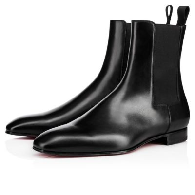 Christian Louboutin Roadie 000 Calf Booty Støvler Herre Sort | DK-85663
