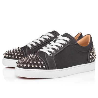 Christian Louboutin Vieira 2 Orlato Veau Velours Sneakers Sneakers Dame Grå | DK-46958